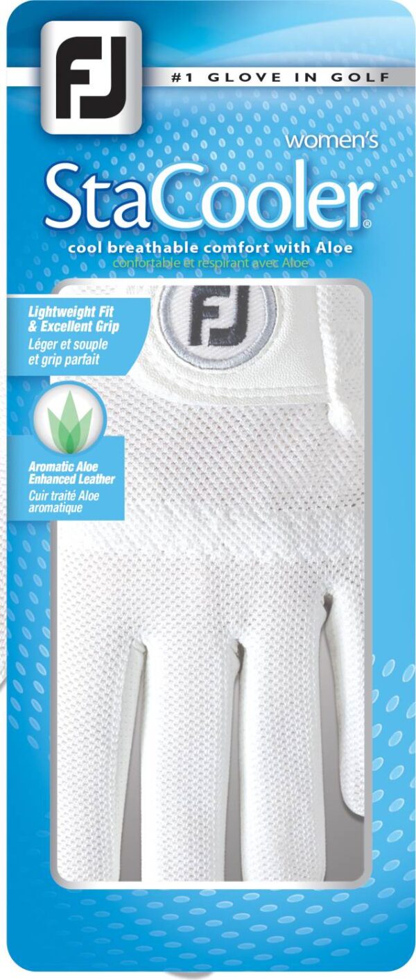 FootJoy Stacooler Sommer Dame Golfhandske - White - Venstre - Str. L
