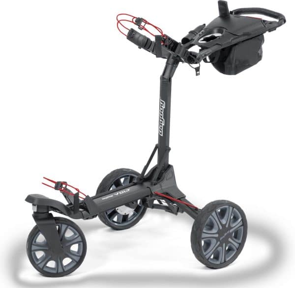 BagBoy VOLT Elektrisk golfvogn - Black/Red - 380Wh, 24V (36 Huller)