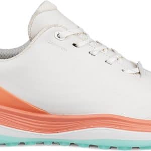 Ecco LT1 Vandtætte Dame Golfsko Uden Spikes - White/Burnt Coral - Str. 41 Normal