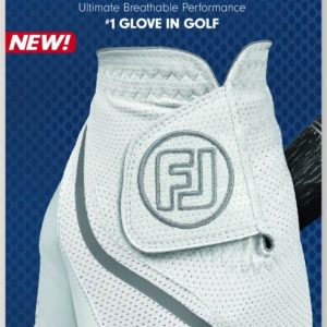 FootJoy SciFlex Læder Herre Golfhandske - Pearl - Venstre - Str. L