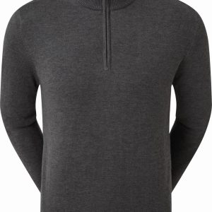 FootJoy Wool Lined 1/2 Zip Herre Pullover - Cha - Str. S