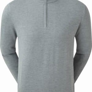 FootJoy Wool Lined 1/2 Zip Herre Pullover - Gry - Str. S