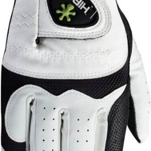 Hirzl Hybrid Plus+ Læder Dame Golfhandske - Sort/Hvid - Venstre - Str. L