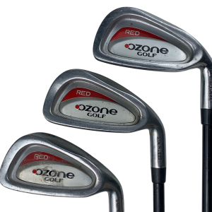 Brugt Ozone Ozone Red Jernsæt / 4-PW+SW / Flex Regular / Grafit - Iron Set - Brugt - Okay Stand - Ozone Red