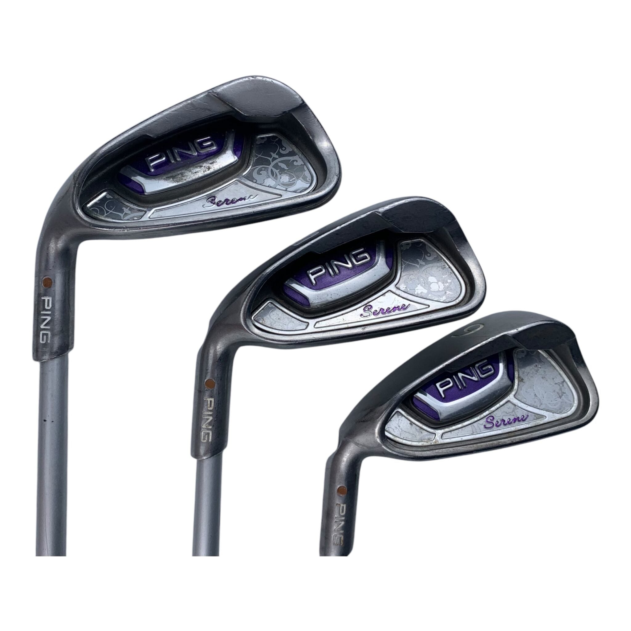 Brugt PING Serene Jernsæt / Flex Ladies / 6-SW / Grafit - Venstre - Iron Set - Brugt - Okay Stand - Serene