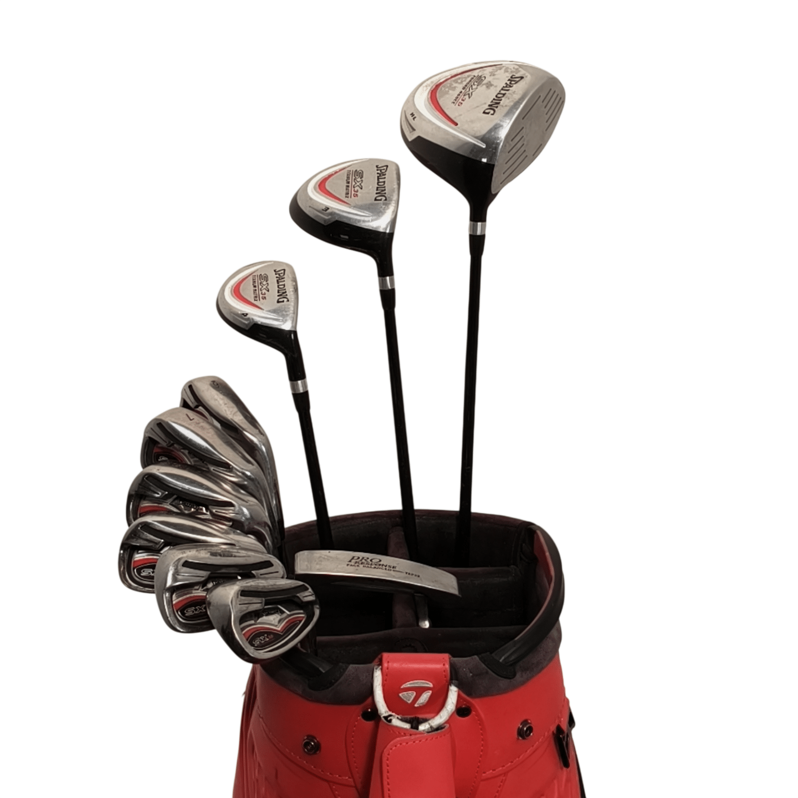 Brugt Spalding SX35 Komplet Sæt Uden Bag / 6-PW+SW / Flex Regular / Stål - Complete Set - Brugt - Okay Stand - SX35