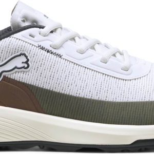 Puma Gruve Sport Vandtætte Herre Golfsko Uden Spikes - Puma White/Fudge/Dark Sage - Str. 44 1/2 Normal